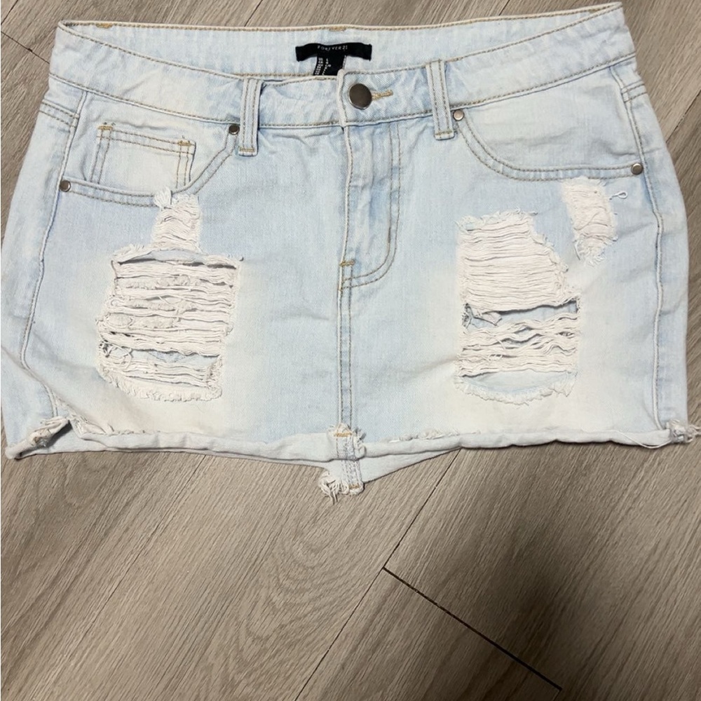 Forever 21 Light Blue Denim Skirt